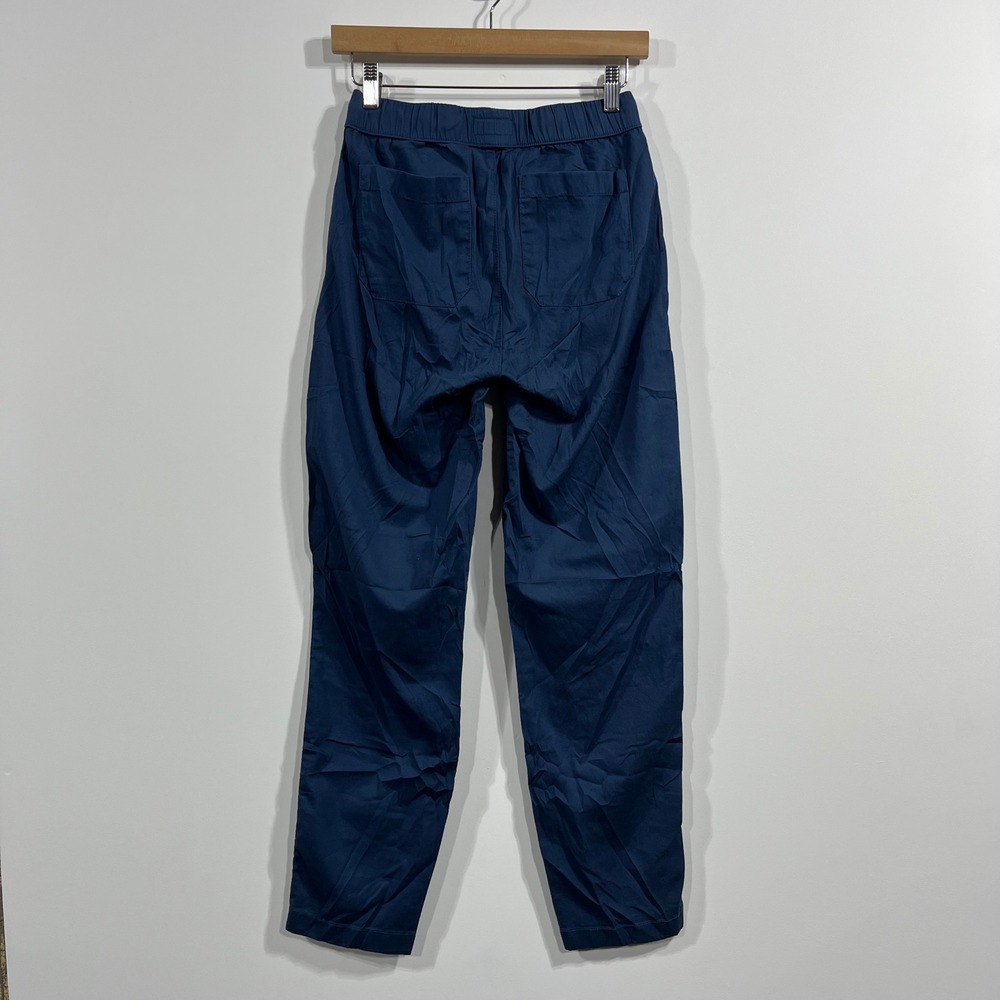 Pact Organic Cotton Blue Drawstring Tapered Pants Womens XS Sustainable Travel - Picture 4 of 12